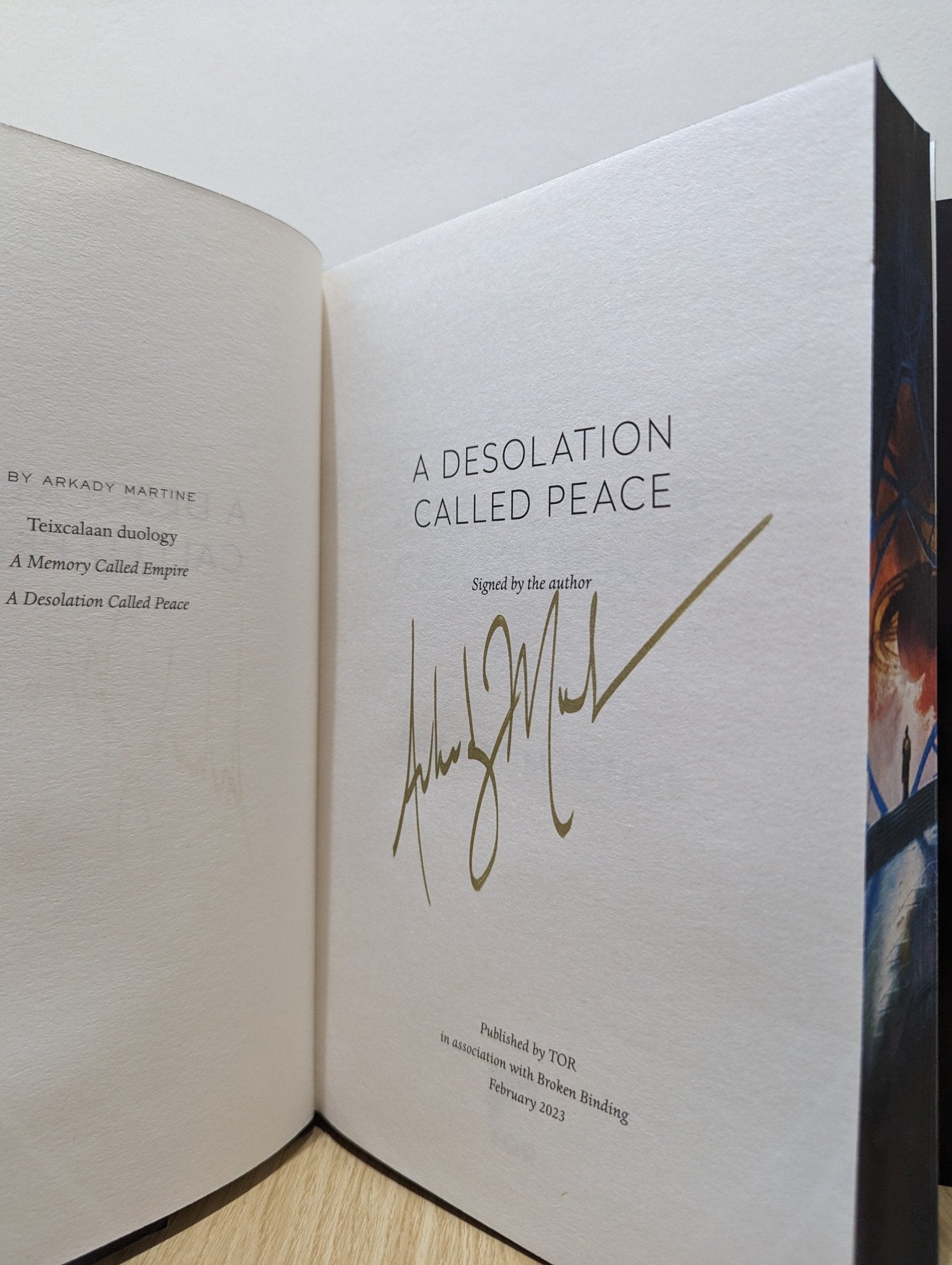 Teixcalaan: A Memory Called Empire; A Desolation Called Peace by Arkady Martine (Signed with sprayed edges) - Fialta Books