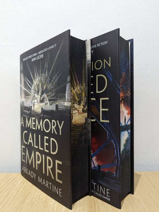 Teixcalaan: A Memory Called Empire; A Desolation Called Peace by Arkady Martine (Signed with sprayed edges) - Fialta Books