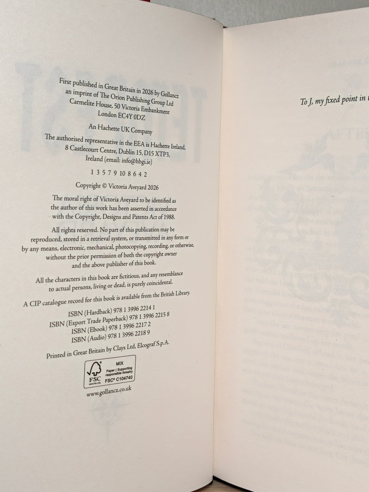Tempest by Victoria Aveyard (Signed First Edition with sprayed edges) - Fialta Books