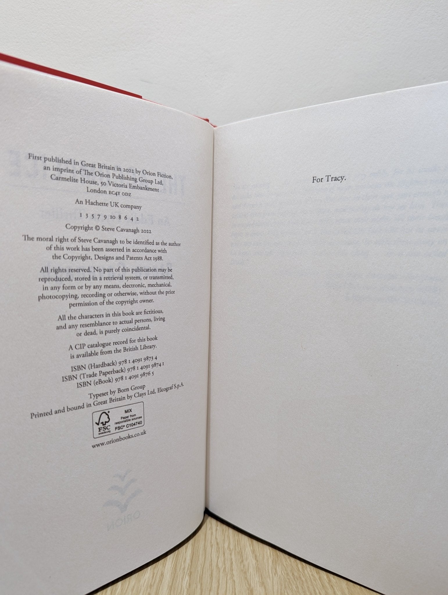 The Accomplice by Steve Cavanagh (Signed First Edition) - Fialta Books