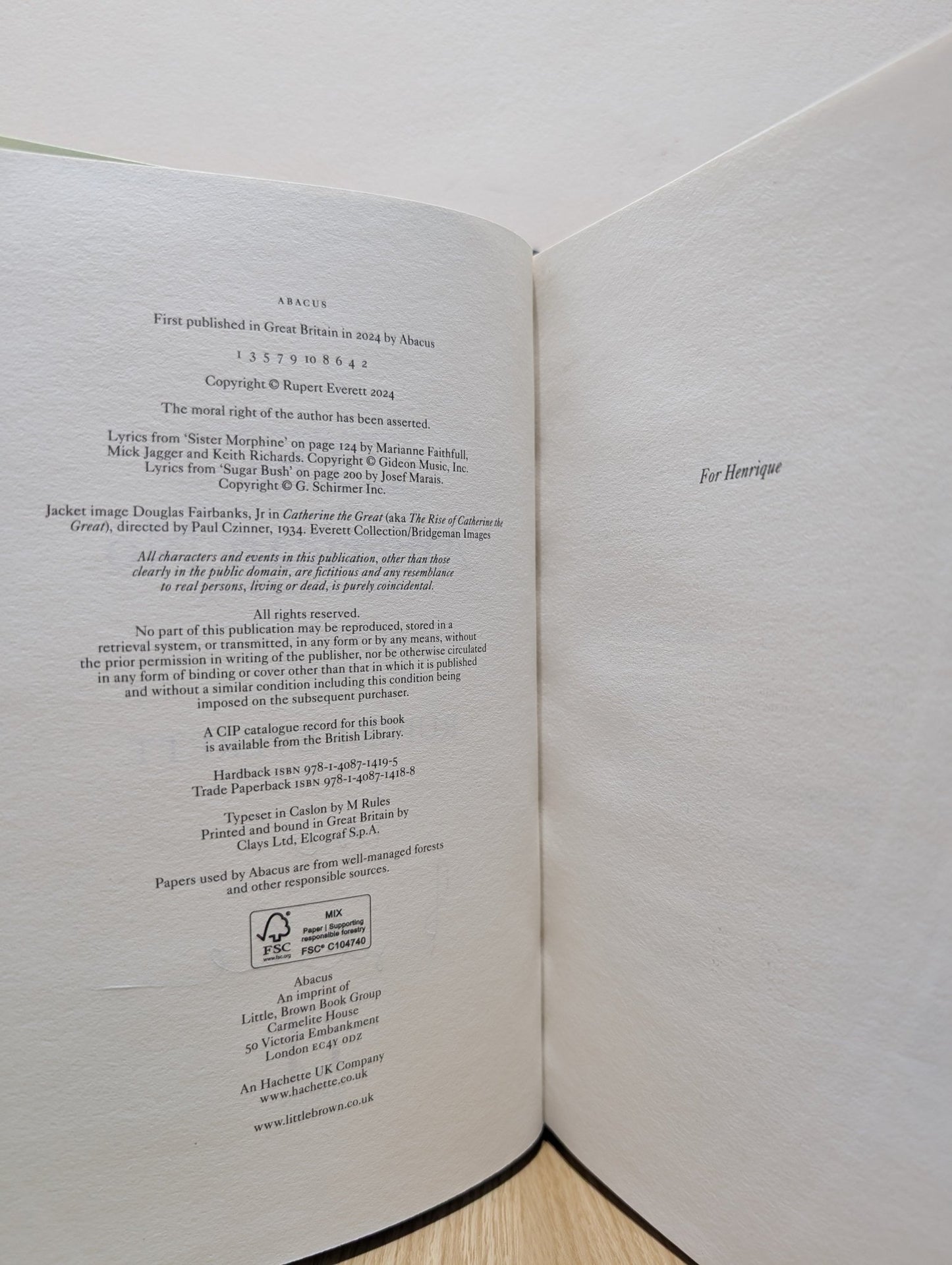 The American No by Rupert Everett (Signed First Edition) - Fialta Books