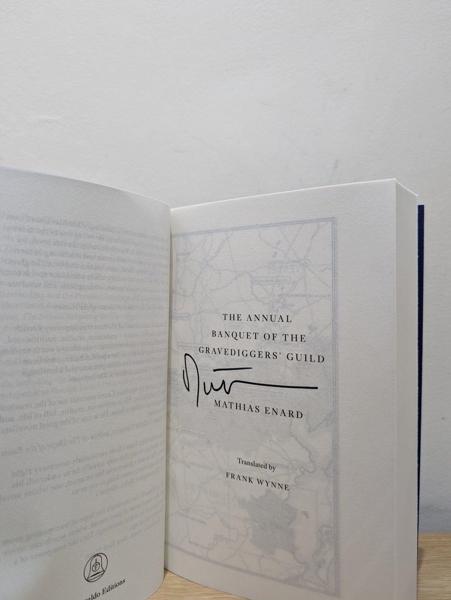 The Annual Banquet of the Gravediggers' Guild by Mathias Enard (Signed First Edition) - Fialta Books