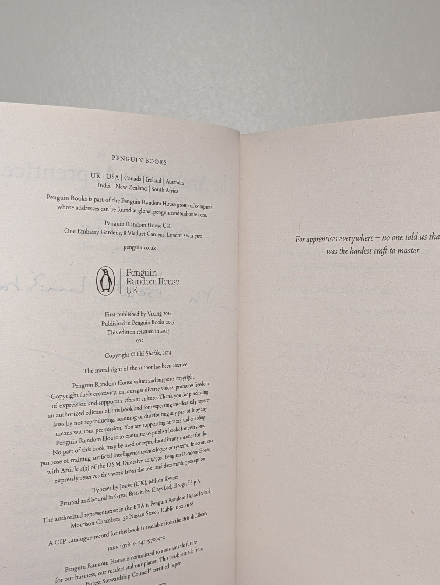 The Architect's Apprentice by Elif Shafak (Signed) - Fialta Books