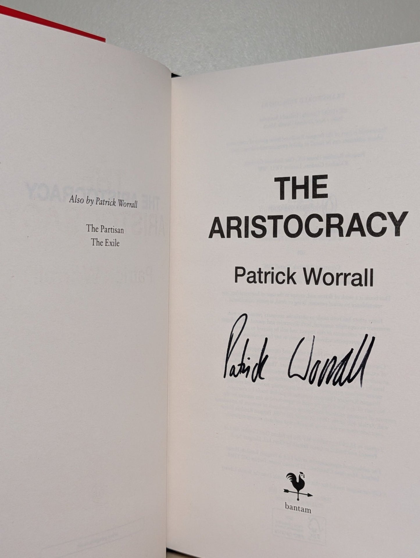The Aristocracy by Patrick Worrall (Signed First Edition) - Fialta Books