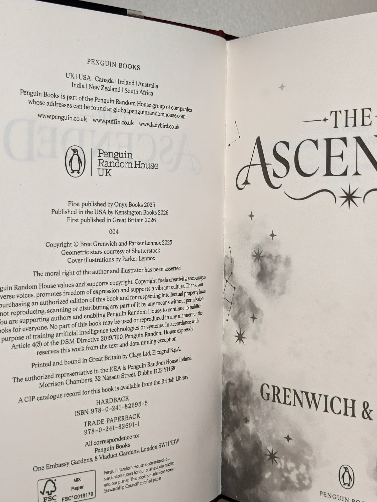 The Ascended by Grenwich and Lennox (Sprayed Edges Edition) - Fialta Books