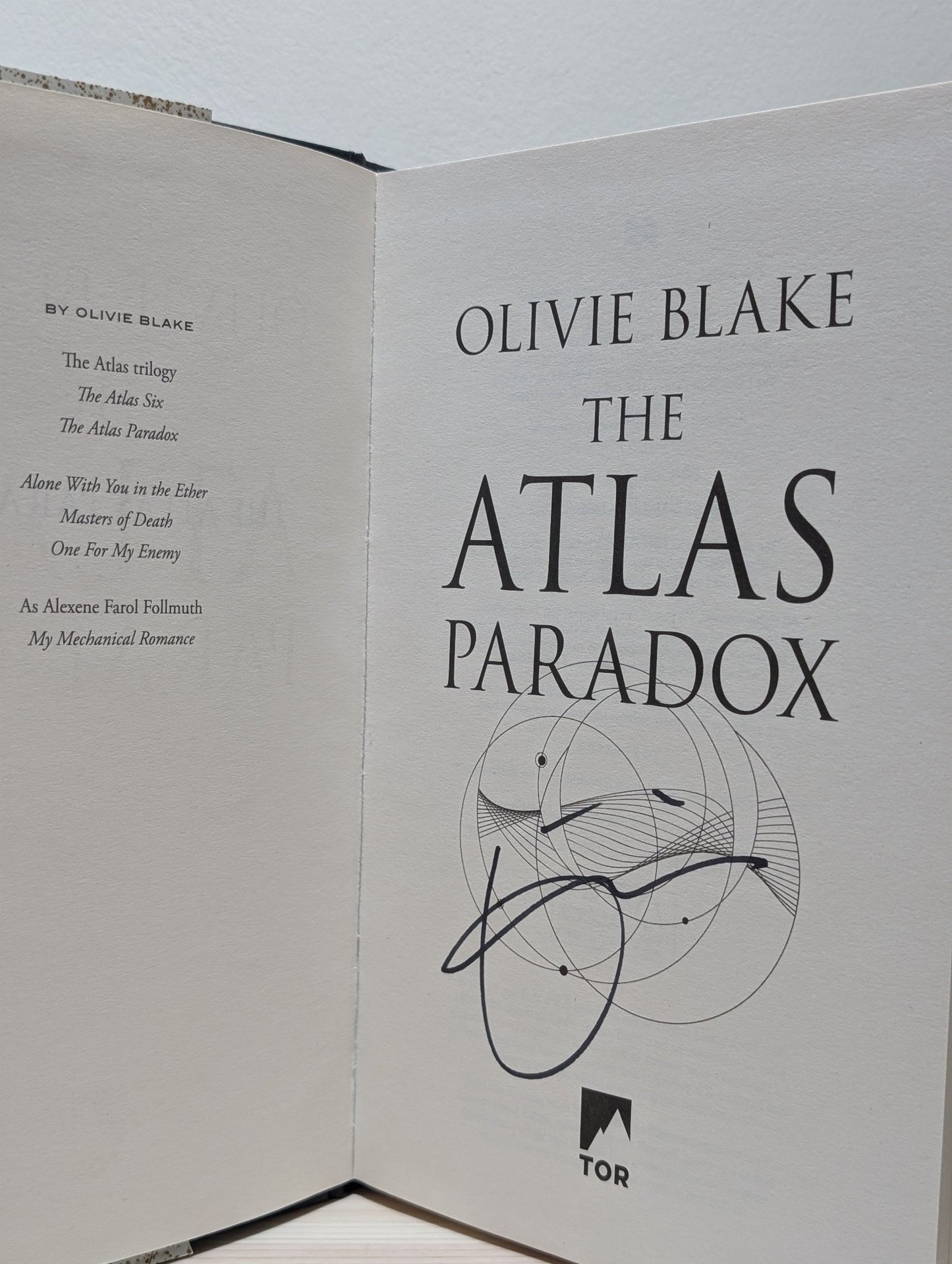 The Atlas Paradox by Olivie Blake (Signed First Edition) - Fialta Books