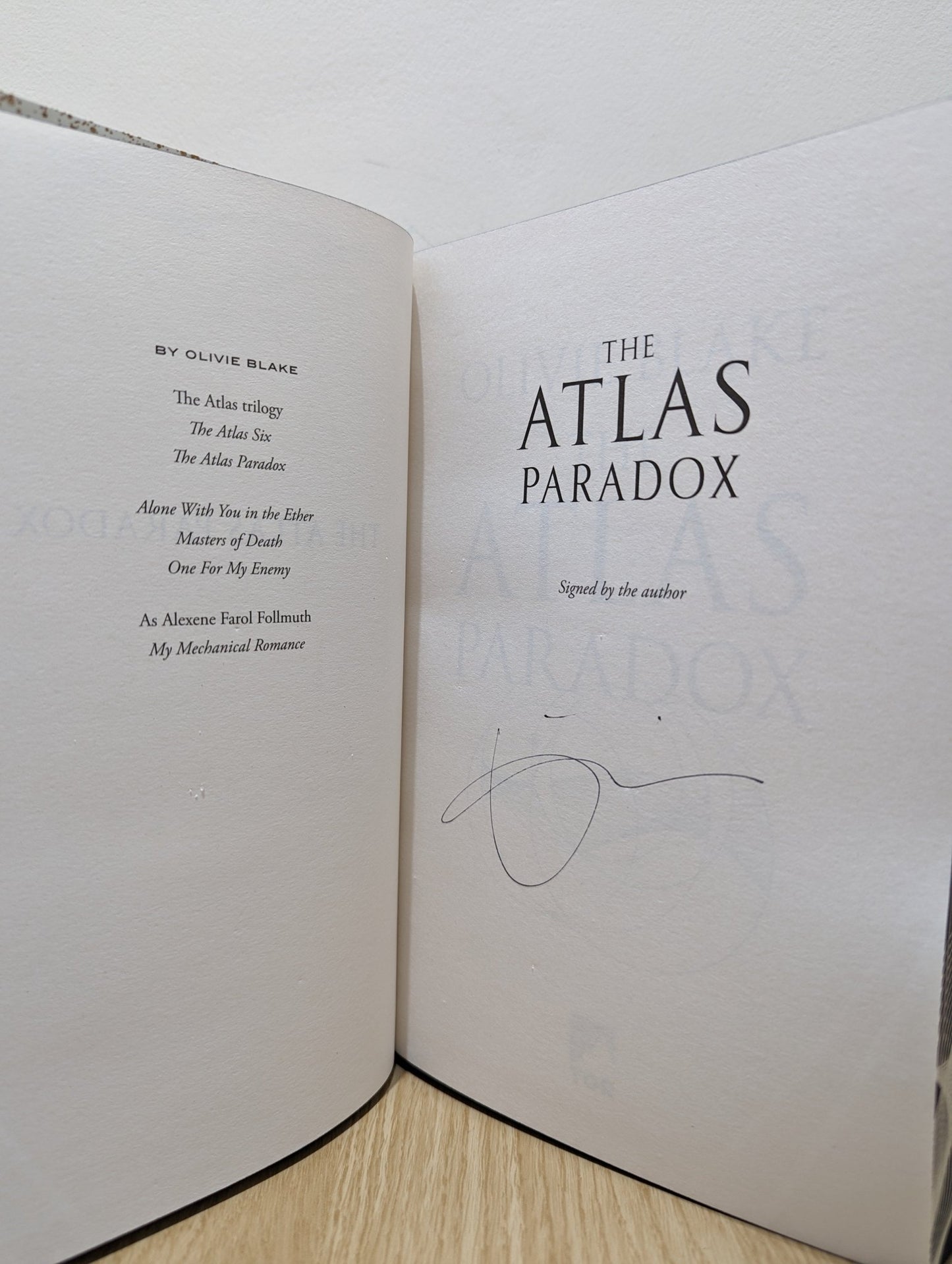 The Atlas Paradox by Olivie Blake (Signed First Edition with sprayed edges) - Fialta Books