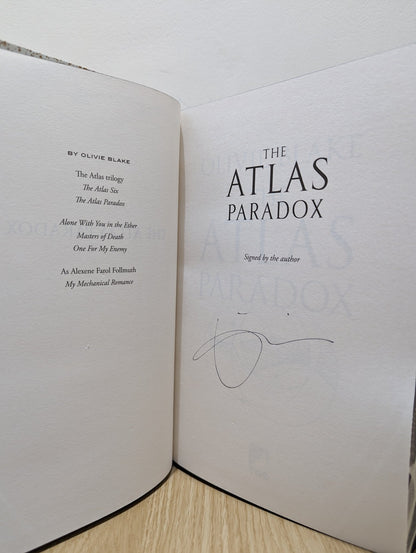 The Atlas Paradox by Olivie Blake (Signed First Edition with sprayed edges) - Fialta Books