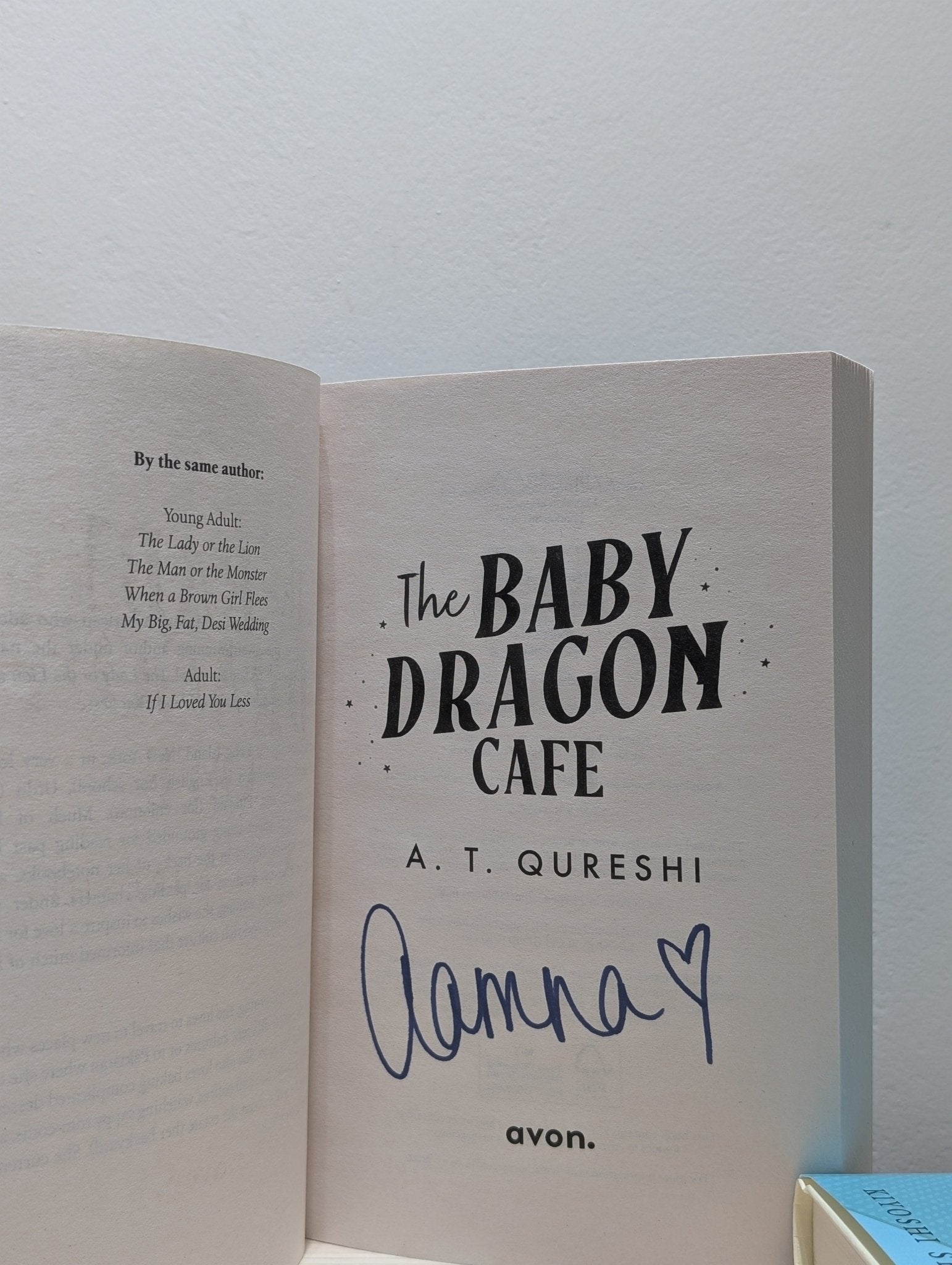 The Baby Dragon Cafe: The Baby Dragon series Book 1 by A. T. Qureshi (Signed First Edition) - Fialta Books