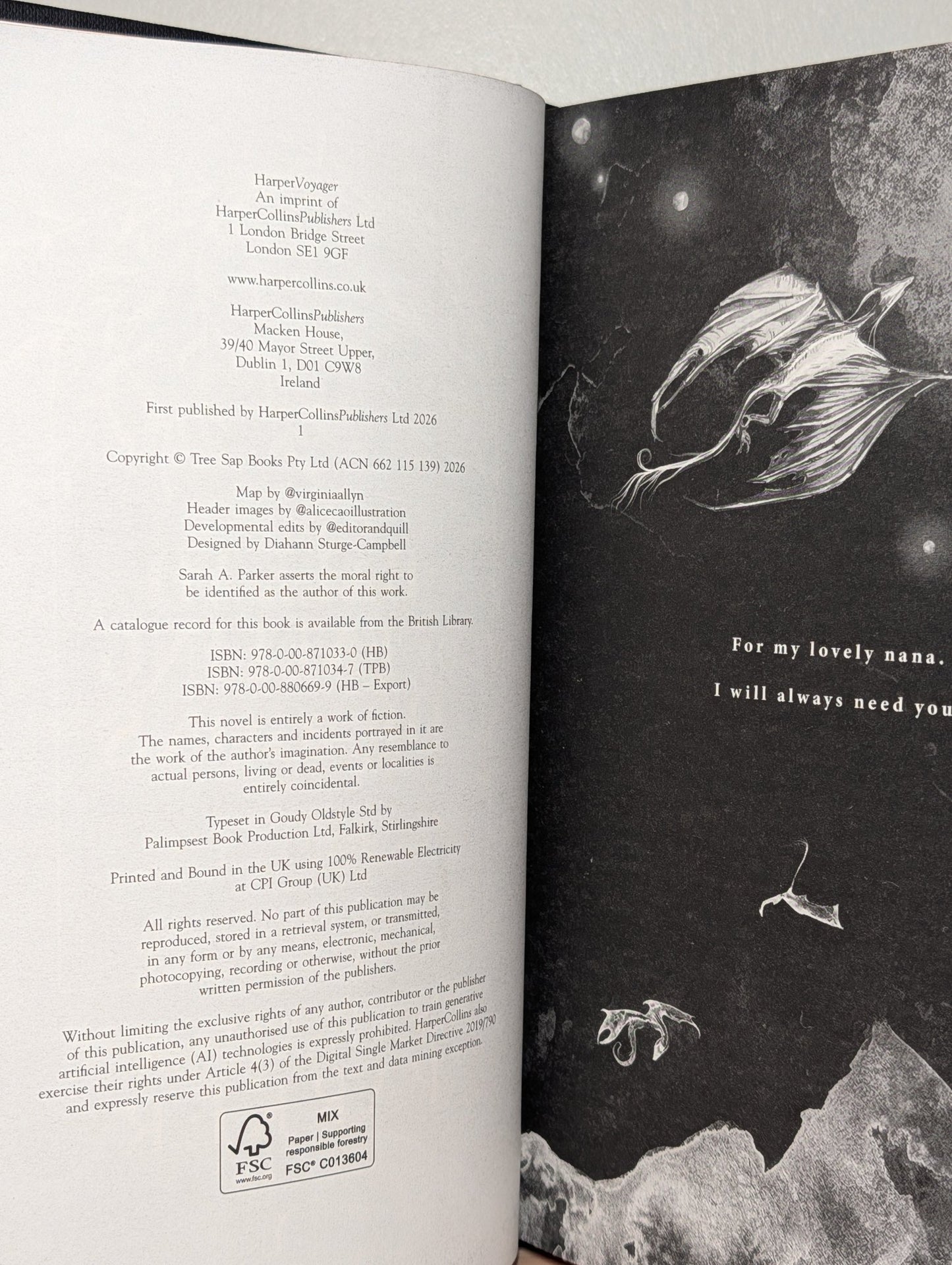 The Ballad of Falling Dragons by Sarah A. Parker (Signed First Edition with sprayed edges) - Fialta Books