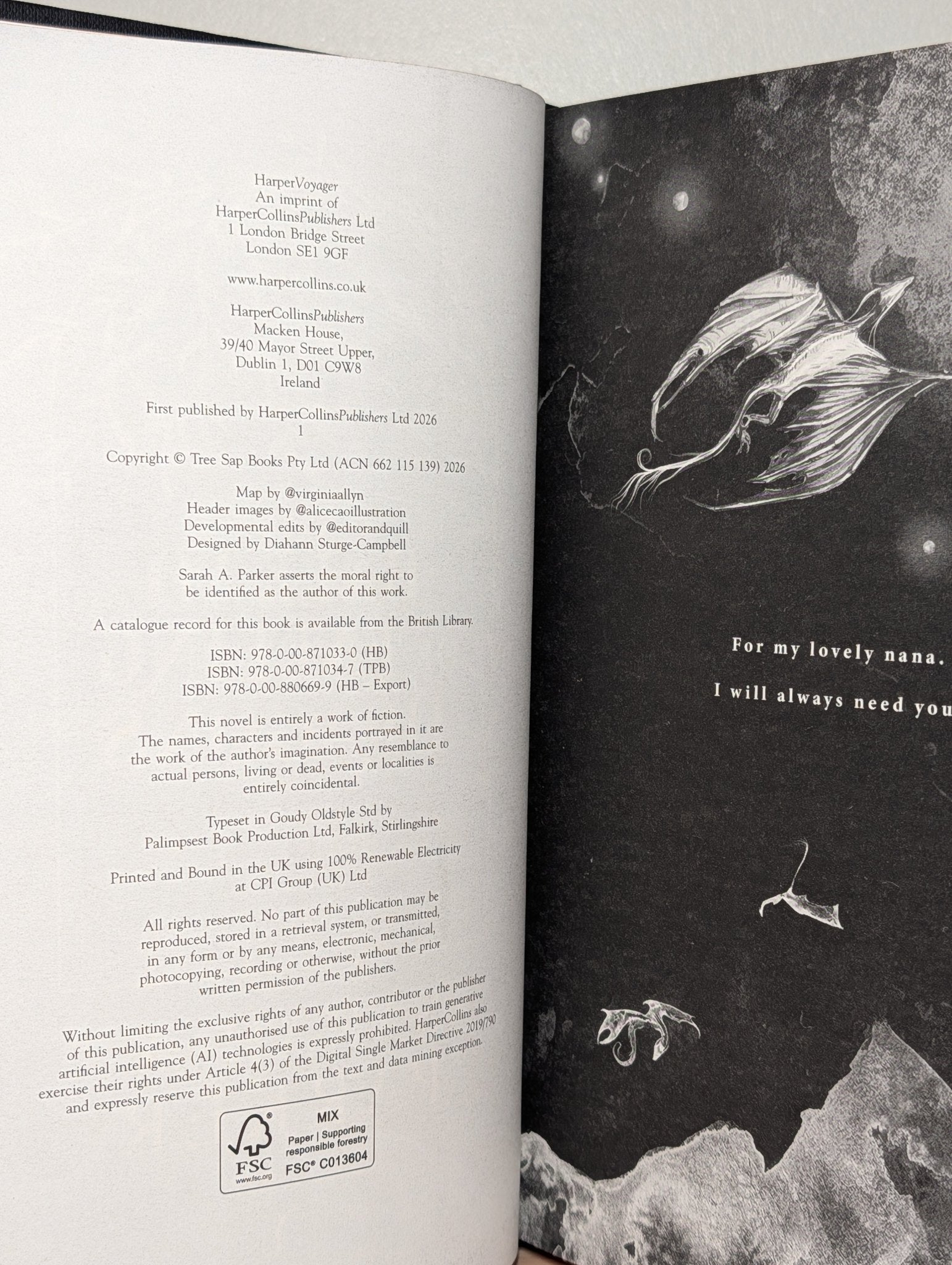 The Ballad of Falling Dragons by Sarah A. Parker (Signed First Edition with sprayed edges) - Fialta Books