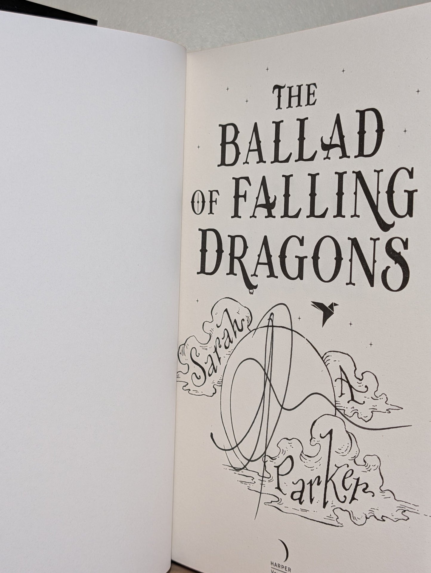 The Ballad of Falling Dragons by Sarah A. Parker (Signed First Edition with sprayed edges) - Fialta Books
