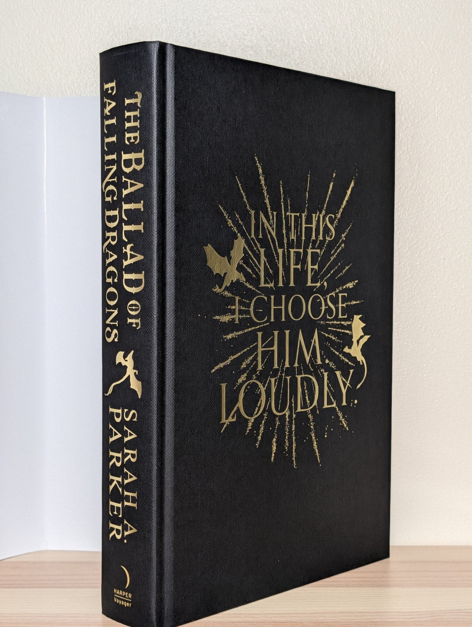 The Ballad of Falling Dragons by Sarah A. Parker (Signed First Edition with sprayed edges) - Fialta Books