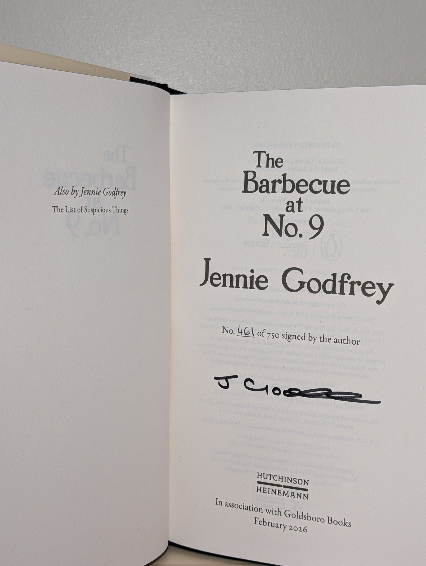 The Barbecue at No.9 by Jennie Godfrey (Signed Numbered with sprayed edges) - Fialta Books