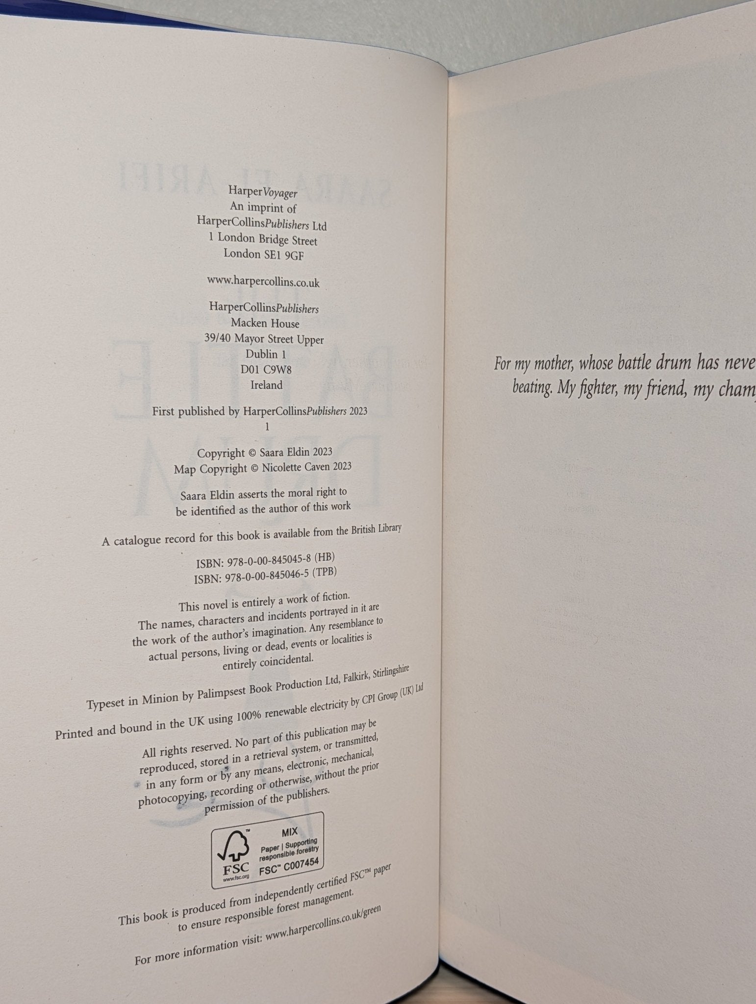 The Battle Drum by Saara El - Arifi (Signed First Edition with sprayed edges) - Fialta Books