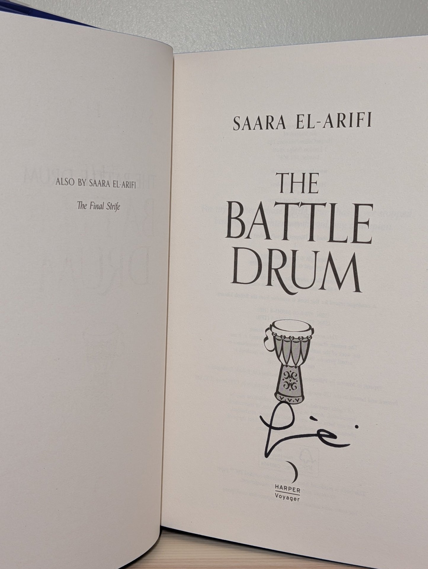 The Battle Drum by Saara El - Arifi (Signed First Edition with sprayed edges) - Fialta Books