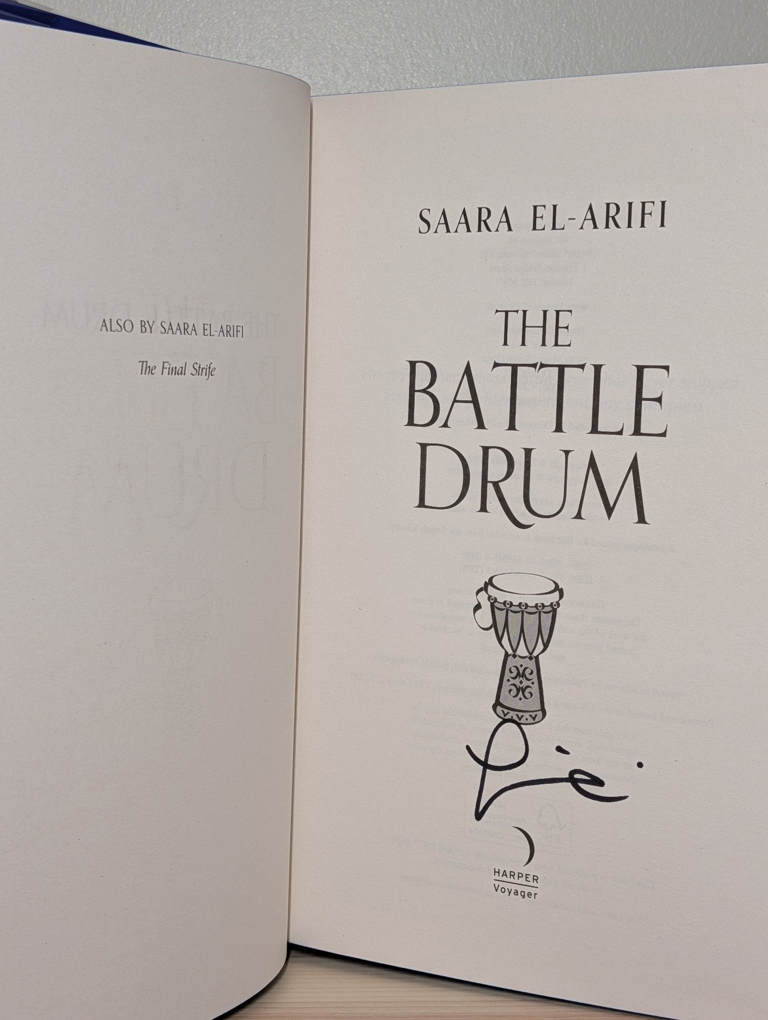 The Battle Drum by Saara El - Arifi (Signed First Edition with sprayed edges) - Fialta Books