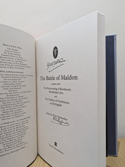 The Battle of Maldon by J. R. R. Tolkien (Signed Deluxe Edition) - Fialta Books
