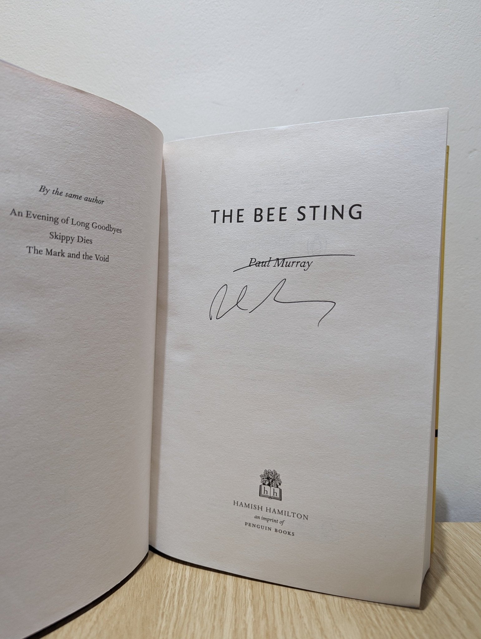 The Bee Sting by Paul Murray (Signed) - Fialta Books