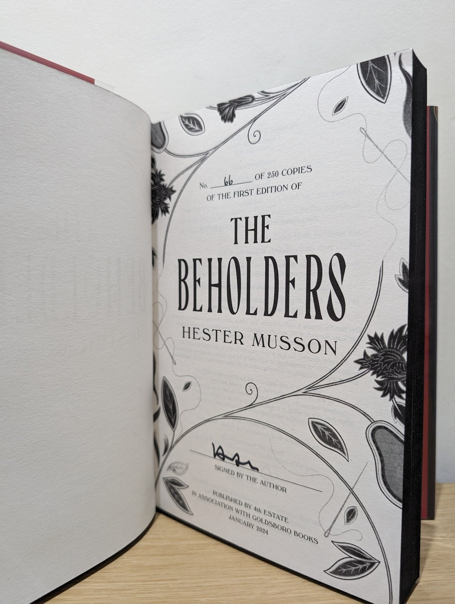 The Beholders by Hester Musson (Signed Numbered First Edition with sprayed edges) - Fialta Books