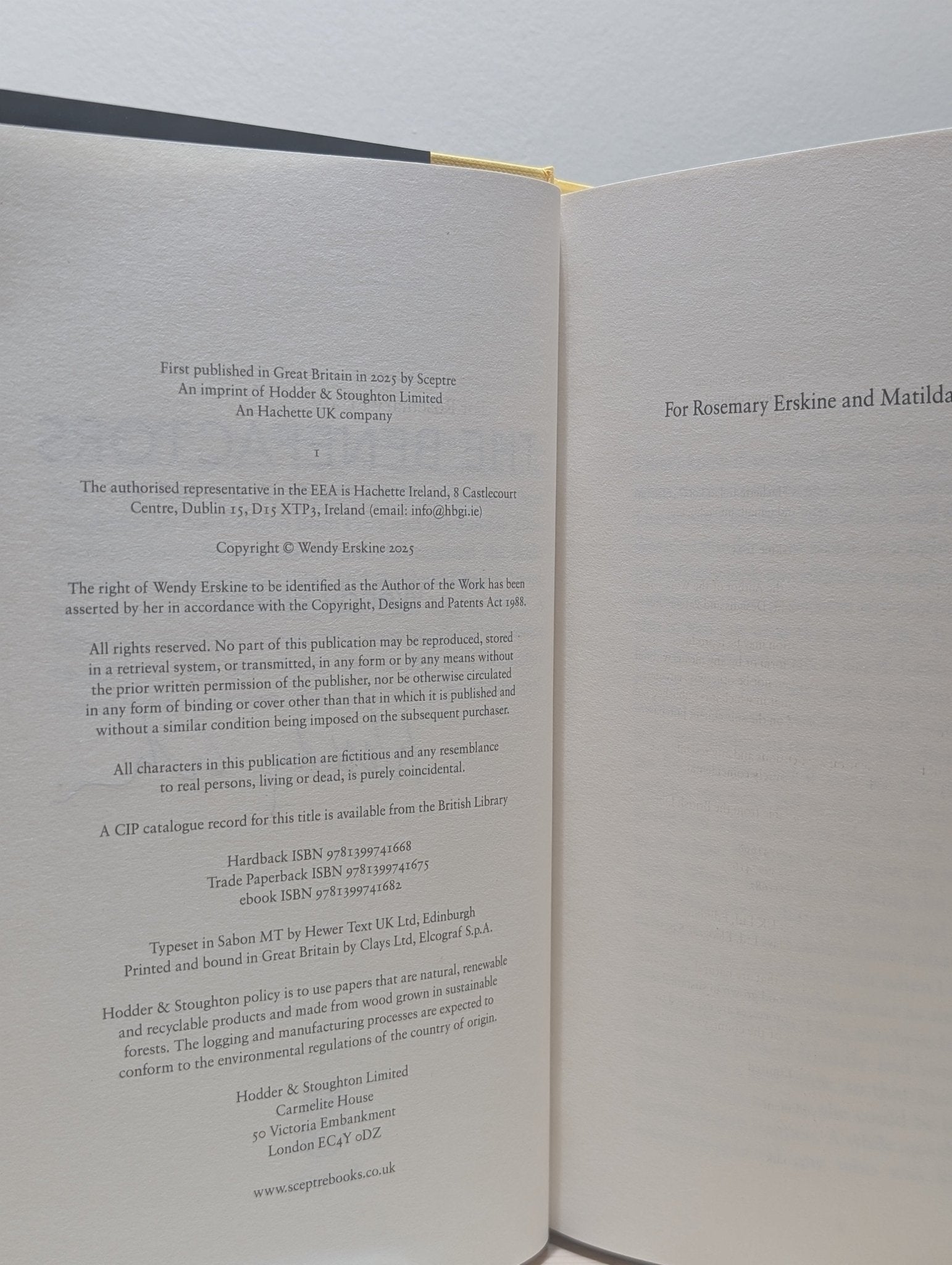 The Benefactors by Wendy Erskine (Signed First Edition) - Fialta Books