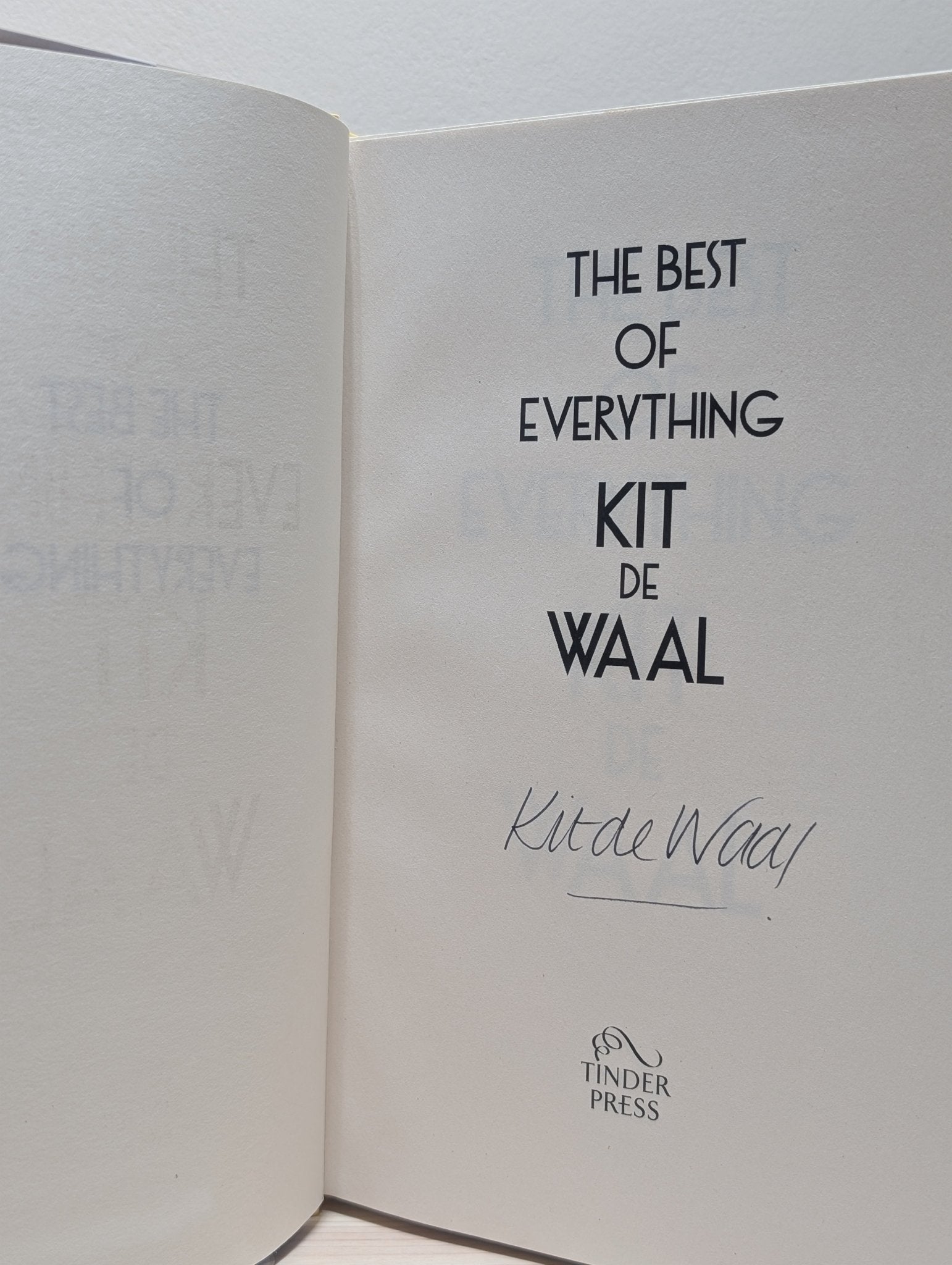 The Best of Everything by Kit De Waal (Signed First Edition) - Fialta Books