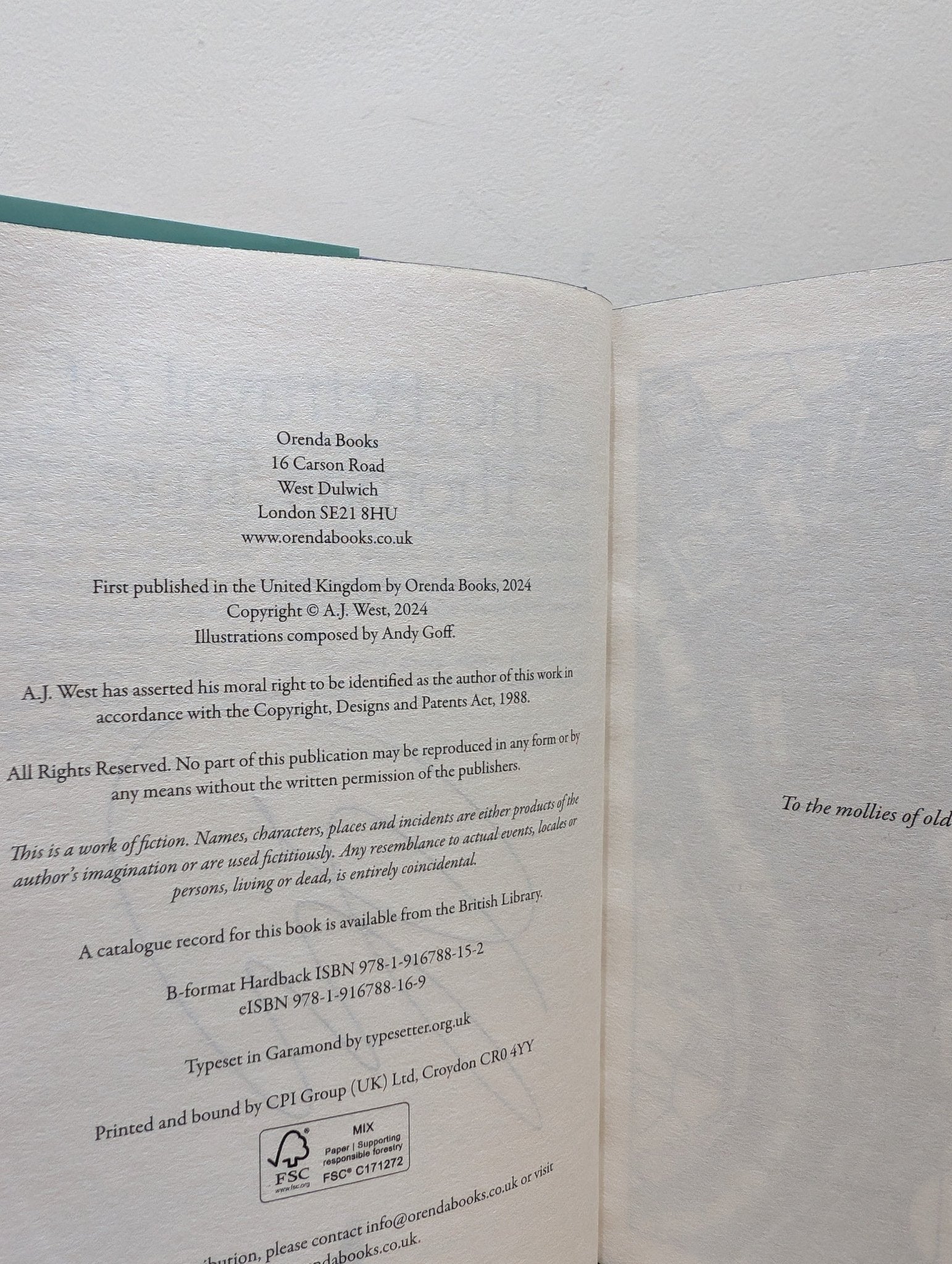 The Betrayal of Thomas True by A. J. West (Signed First Edition with sprayed edges) - Fialta Books
