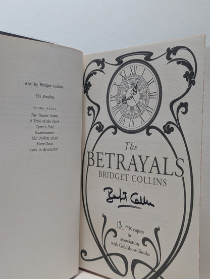 The Binding; Betrayals; Silence Factory by Bridget Collins (Signed with sprayed edges) - Fialta Books