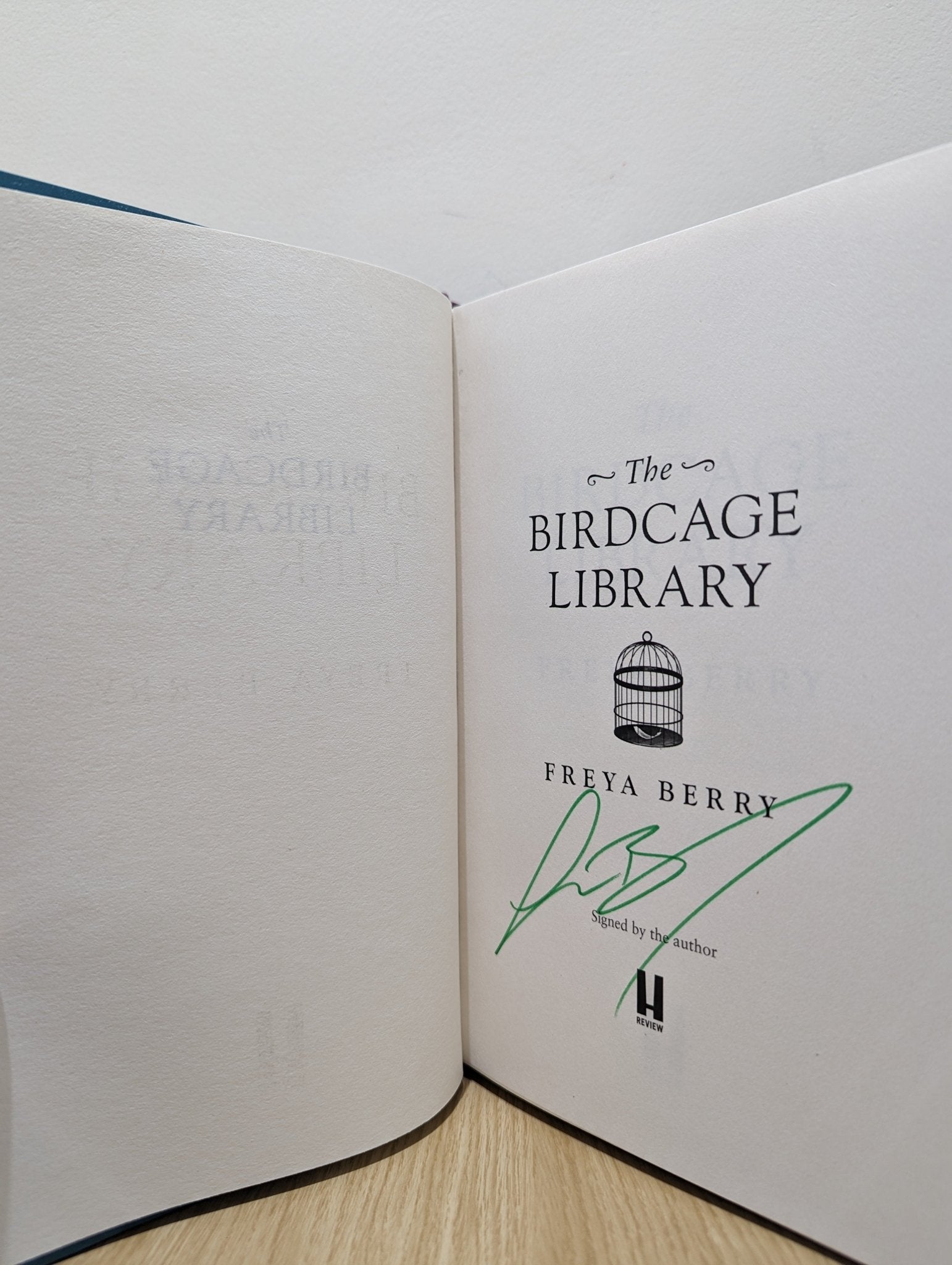 The Birdcage Library by Freya Berry (Signed First Edition) - Fialta Books