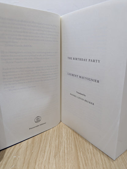 The Birthday Party by Laurent Mauvignier (First Edition) - Fialta Books