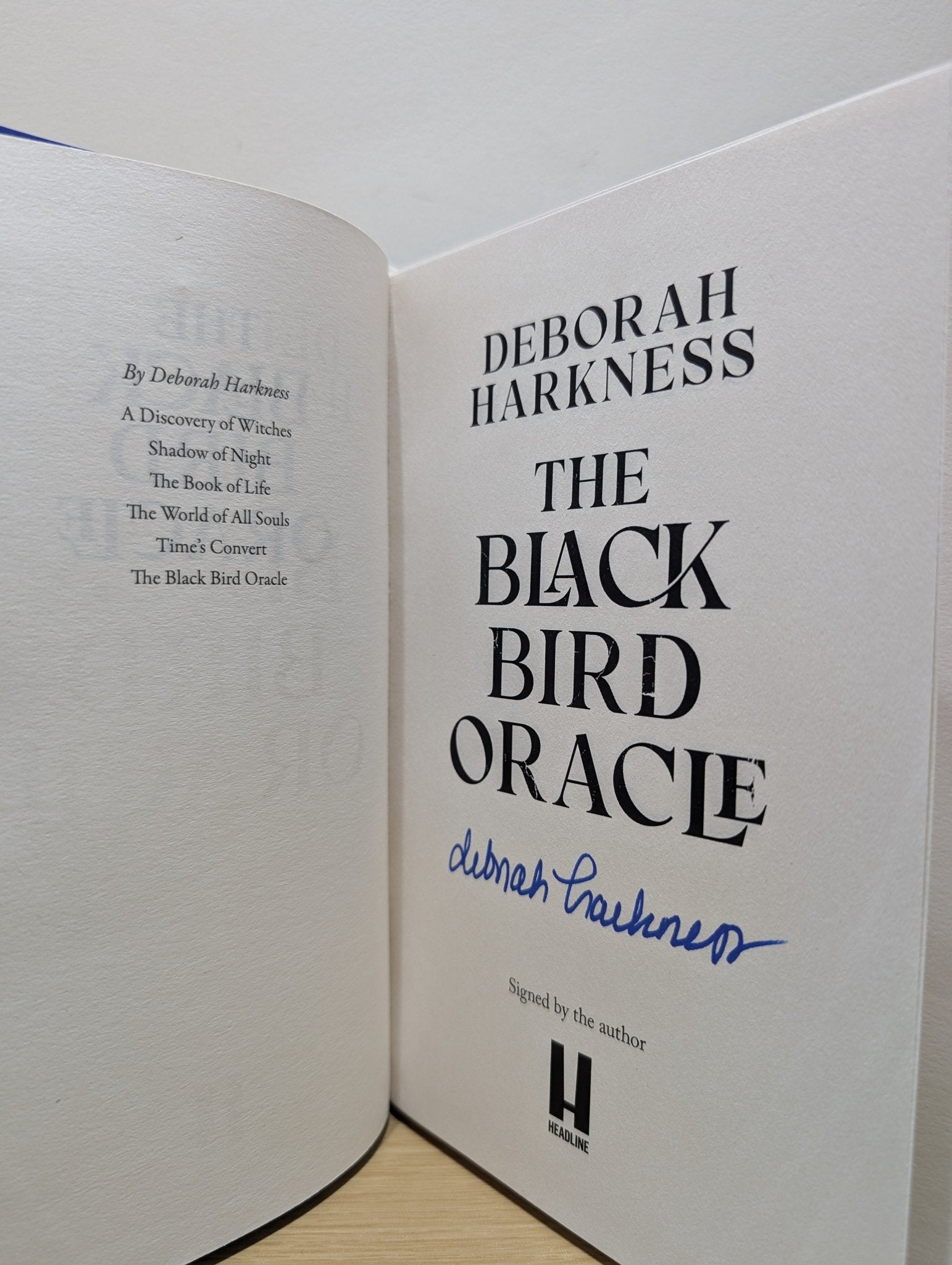 The Black Bird Oracle by Deborah Harkness (Signed First Edition with white board) - Fialta Books