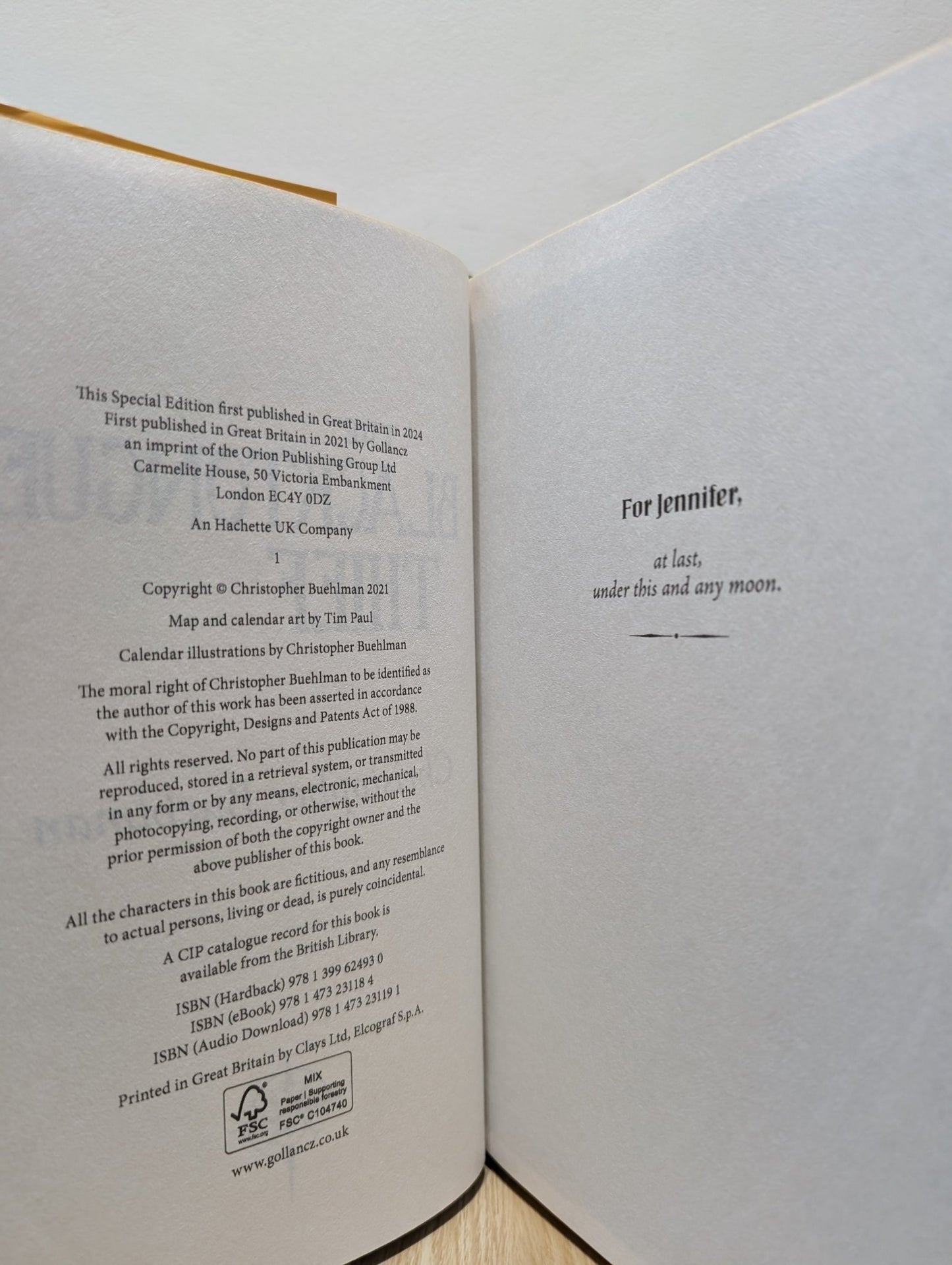 The Blacktongue Thief; Daughters' War by Christopher Buehlman (Signed with sprayed edges) - Fialta Books