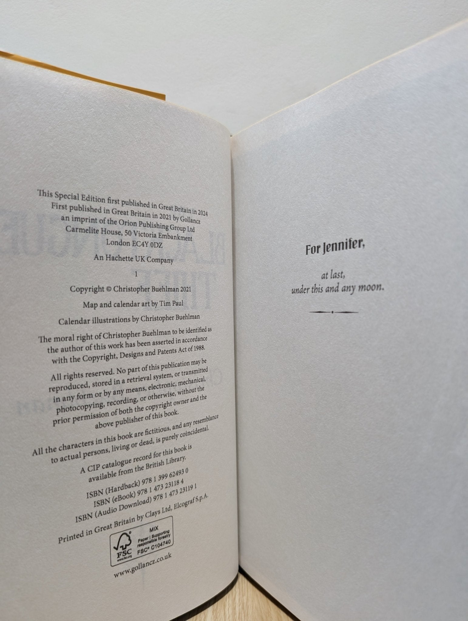 The Blacktongue Thief; Daughters' War by Christopher Buehlman (Signed with sprayed edges) - Fialta Books