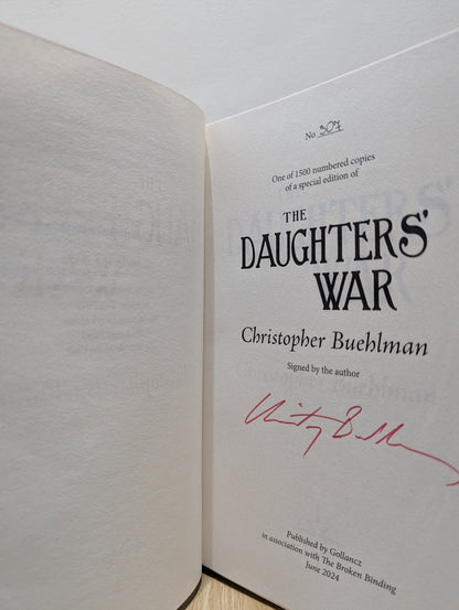 The Blacktongue Thief; Daughters' War by Christopher Buehlman (Signed with sprayed edges) - Fialta Books