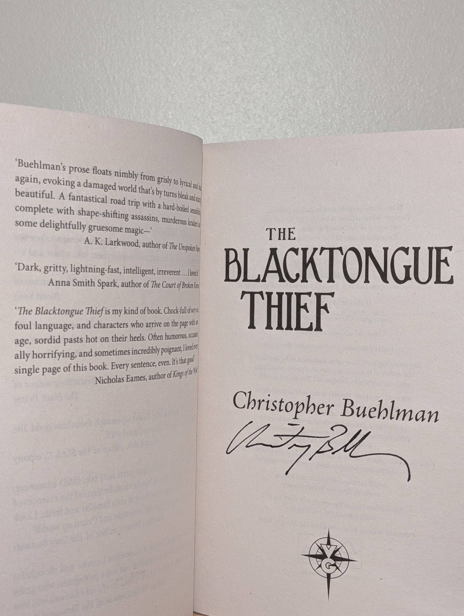 The Blacktongue Thief; The Daughters' War by Christopher Buehlman (Signed Paperback Set) - Fialta Books