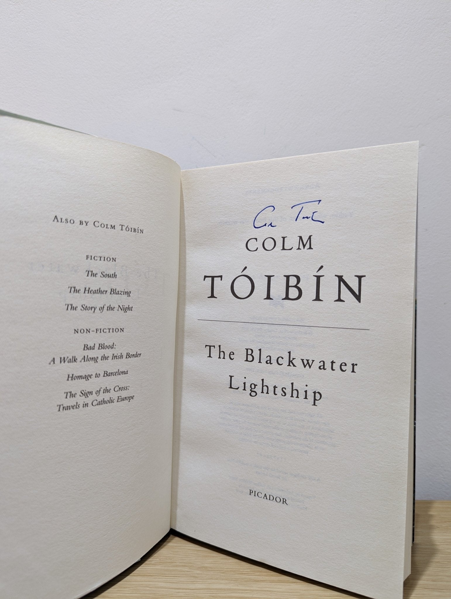 The Blackwater Lightship by Colm Toibin (Signed First Edition) - Fialta Books
