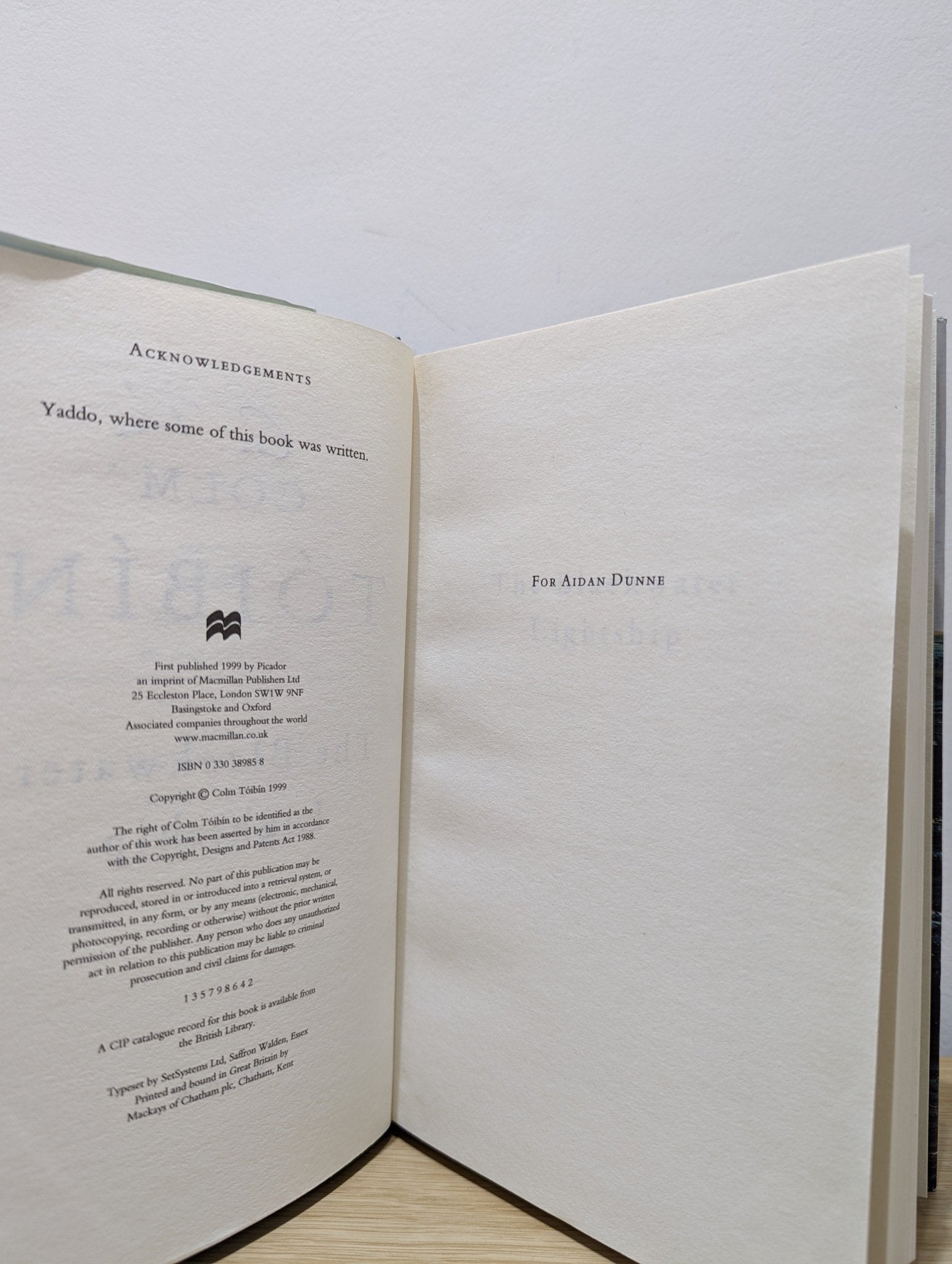 The Blackwater Lightship by Colm Toibin (Signed First Edition) - Fialta Books