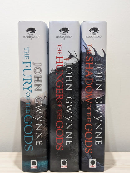 The Bloodsworn Saga: Shadow of the Gods; Hunger of the Gods; Fury of the Gods by John Gwynne (Signed) - Fialta Books