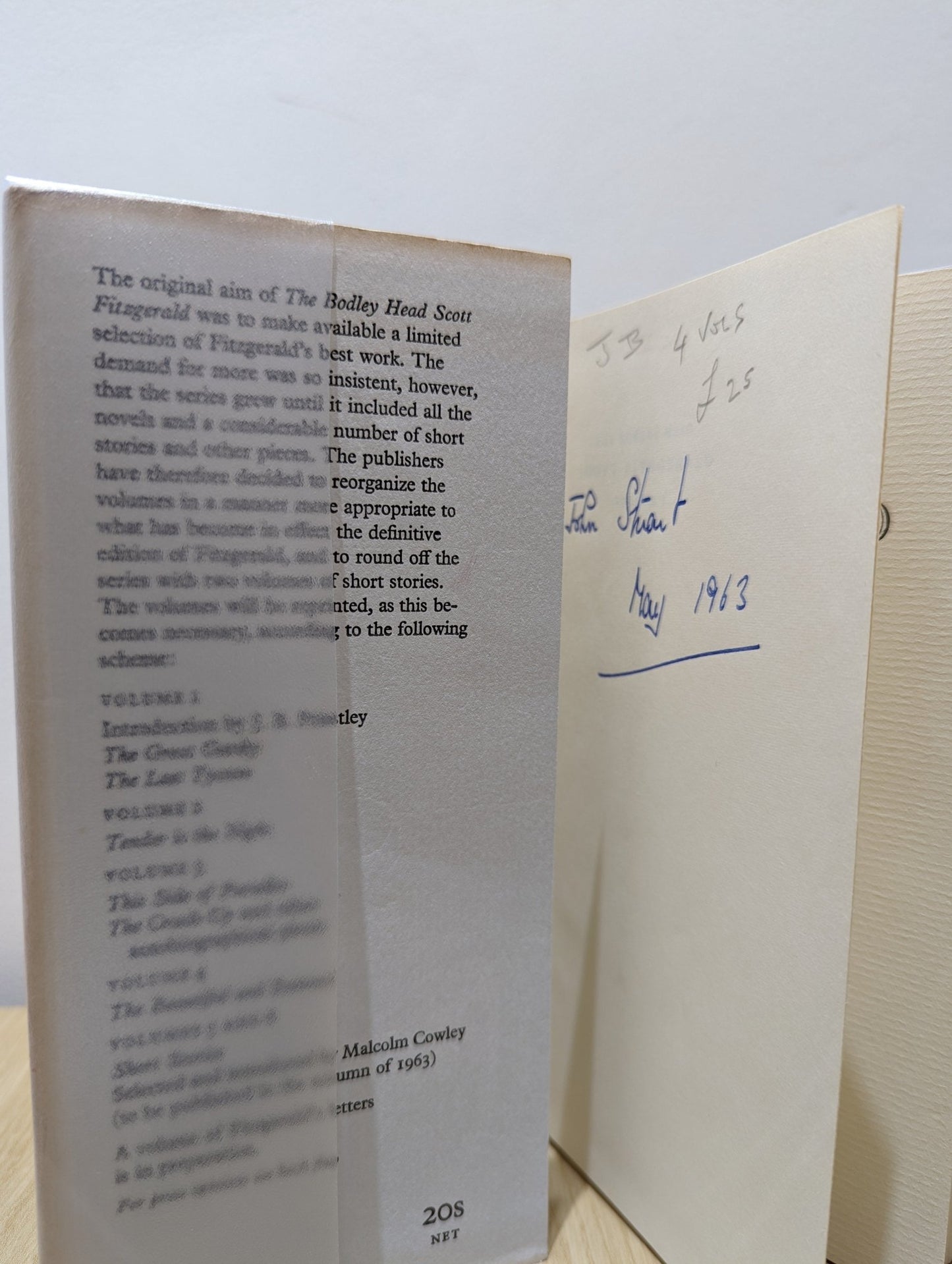 The Bodley Head Scott Fitzgerald Voume 1 - 4 by Scott F. Fitzgerald - Fialta Books