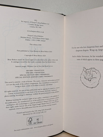 The Bond that Burns: Bloodwing Academy 2 by Briar Boleyn (First Edition with sprayed edges) - Fialta Books