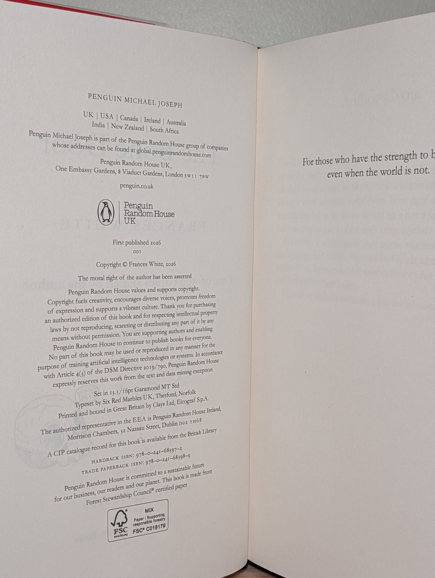 The Bone Door by Frances White (Signed First Edition with sprayed edges) - Fialta Books