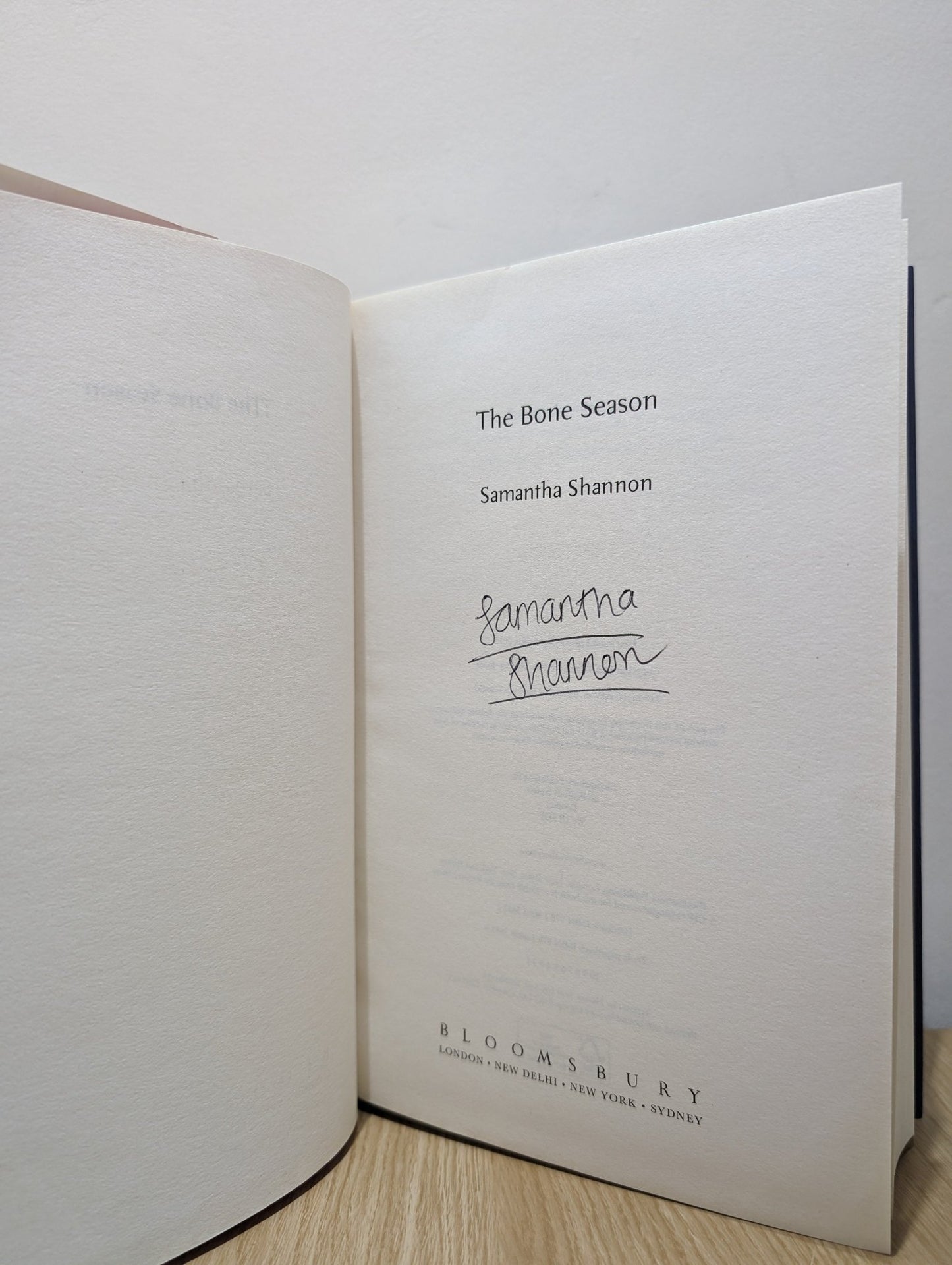The Bone Season by Samantha Shannon (Signed First Edition) - Fialta Books