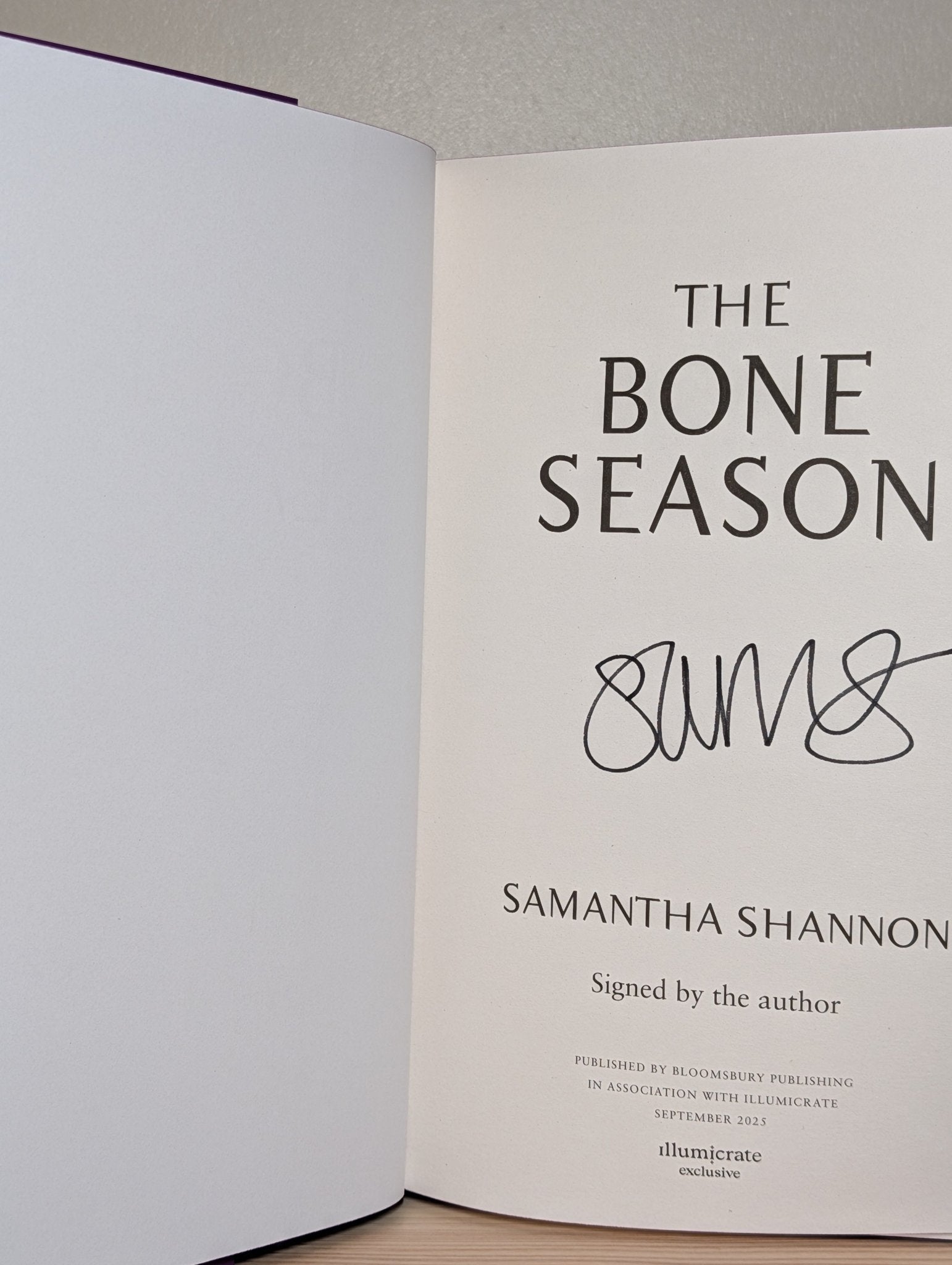 The Bone Season; Mime Order; Song Rising by Samantha Shannon (Signed special edition with sprayed edges) - Fialta Books
