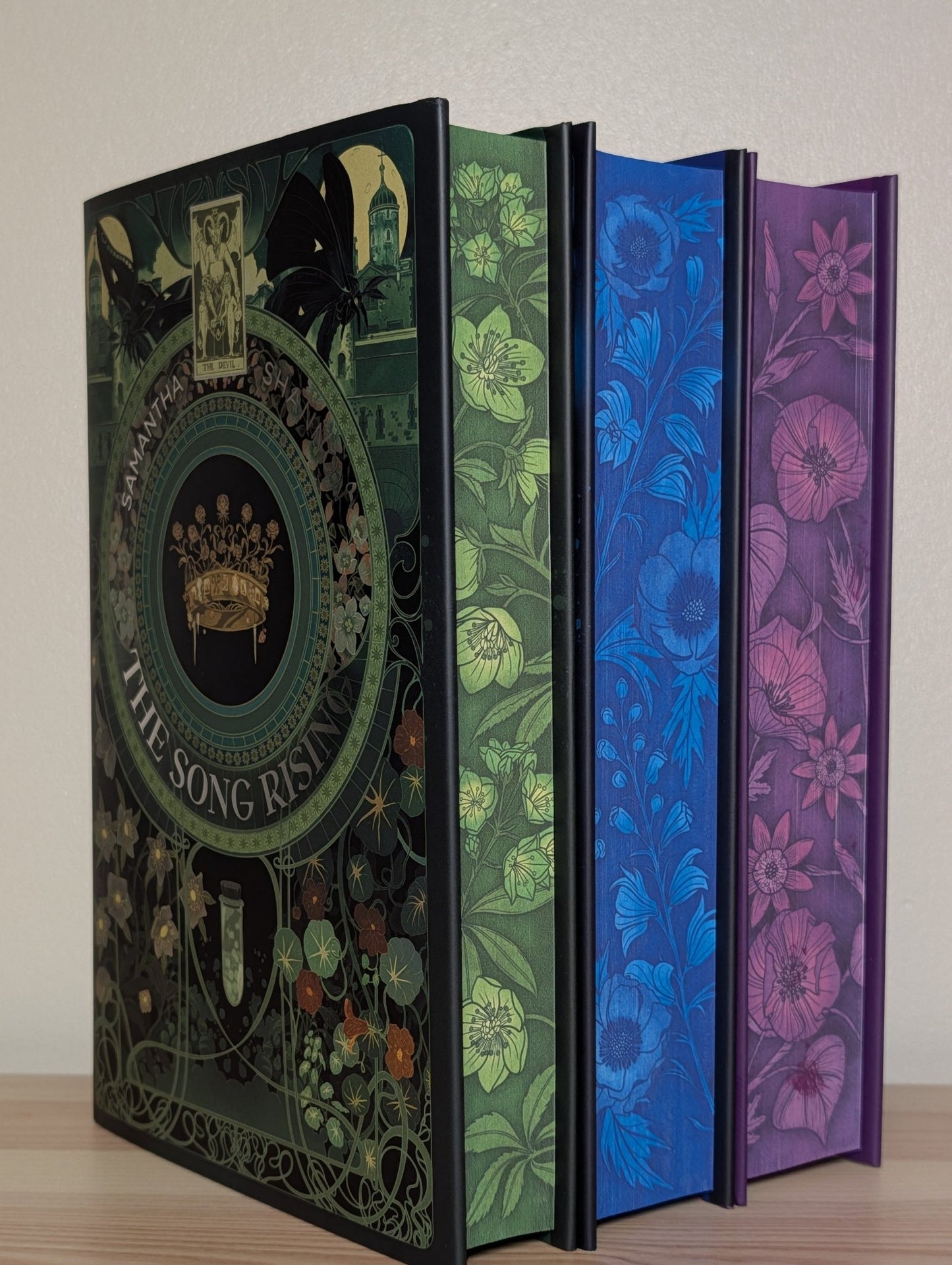 The Bone Season; Mime Order; Song Rising by Samantha Shannon (Signed special edition with sprayed edges) - Fialta Books