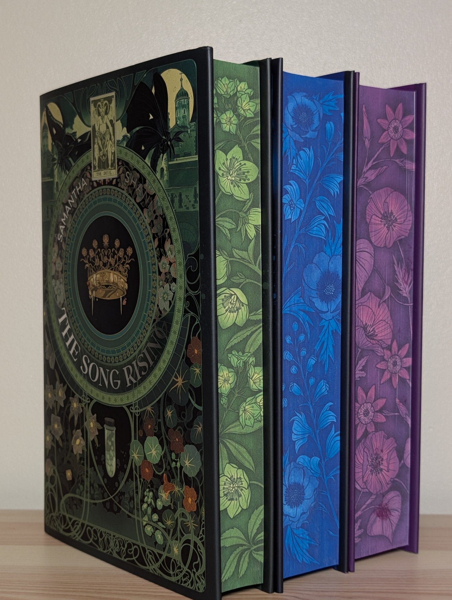 The Bone Season; Mime Order; Song Rising by Samantha Shannon (Signed special edition with sprayed edges) - Fialta Books