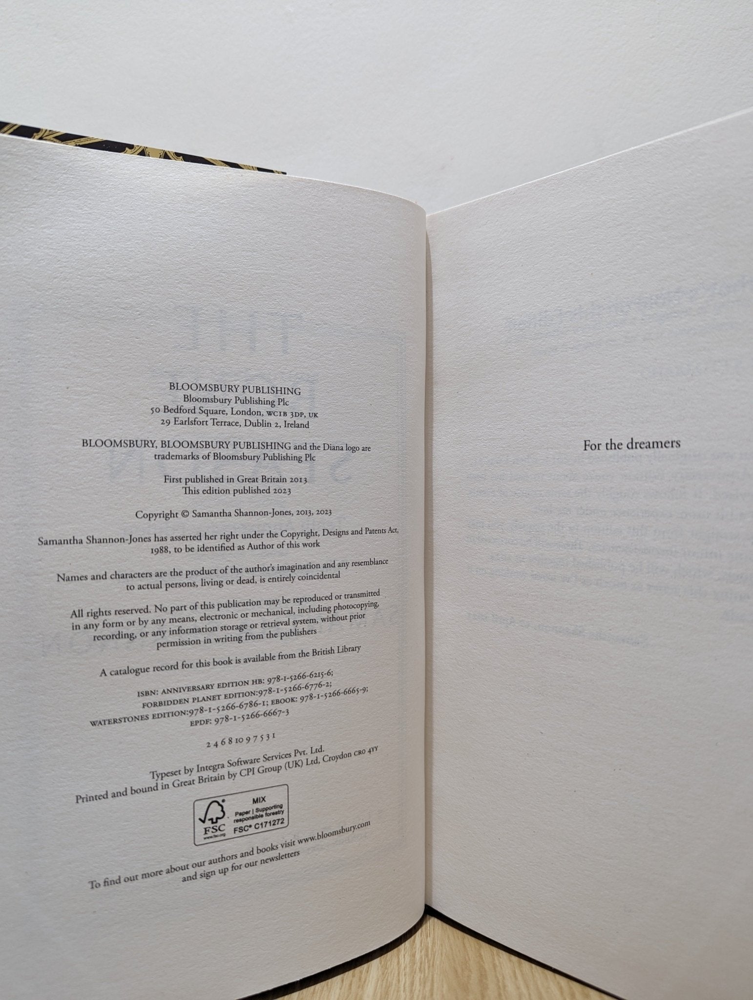 The Bone Season: tenth anniversary special edition by Samantha Shannon (Signed) - Fialta Books