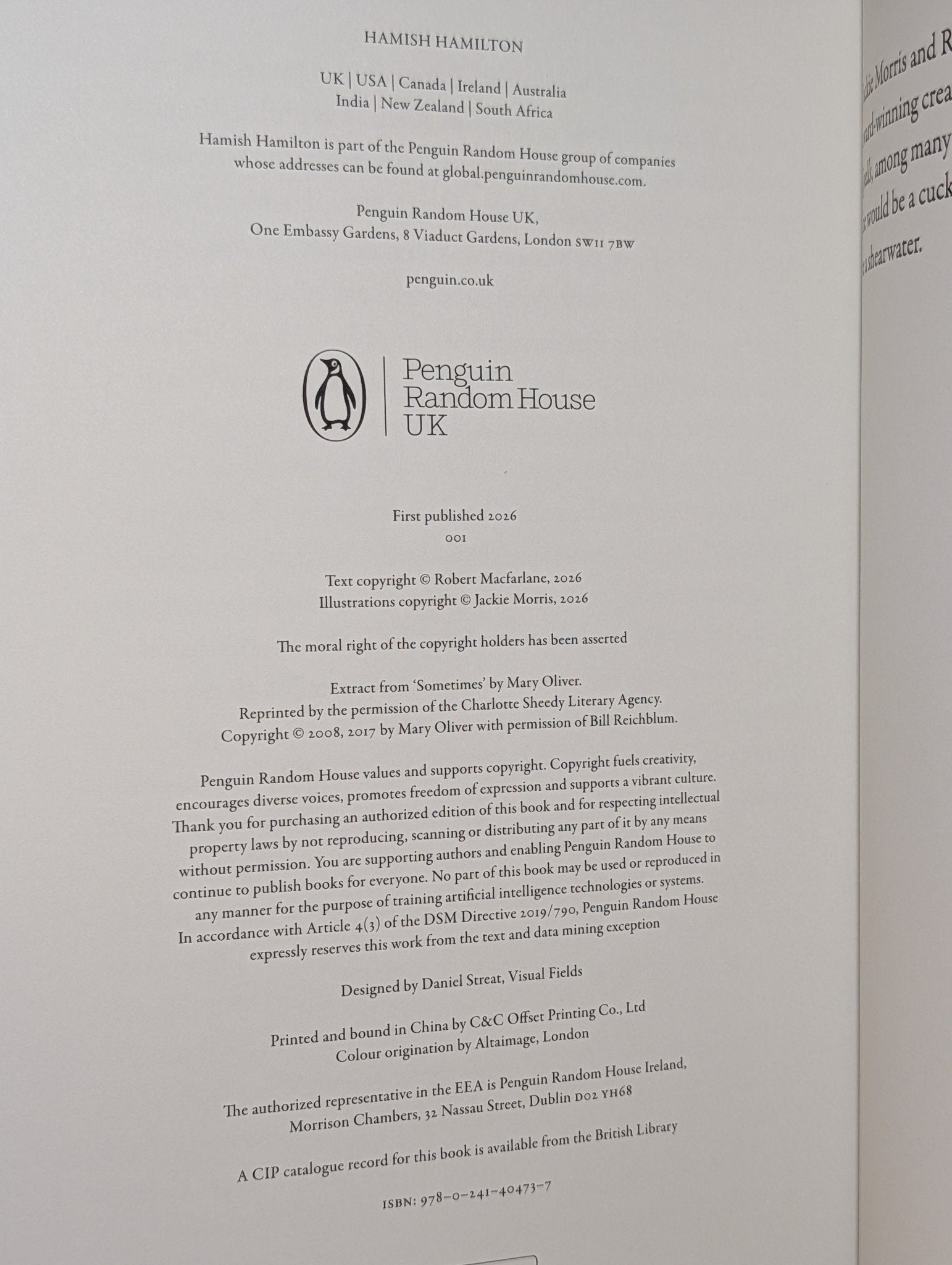 The Book of Birds by Robert Macfarlane (Double Signed First Edition) - Fialta Books