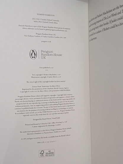 The Book of Birds by Robert Macfarlane (Signed First Edition with print) - Fialta Books