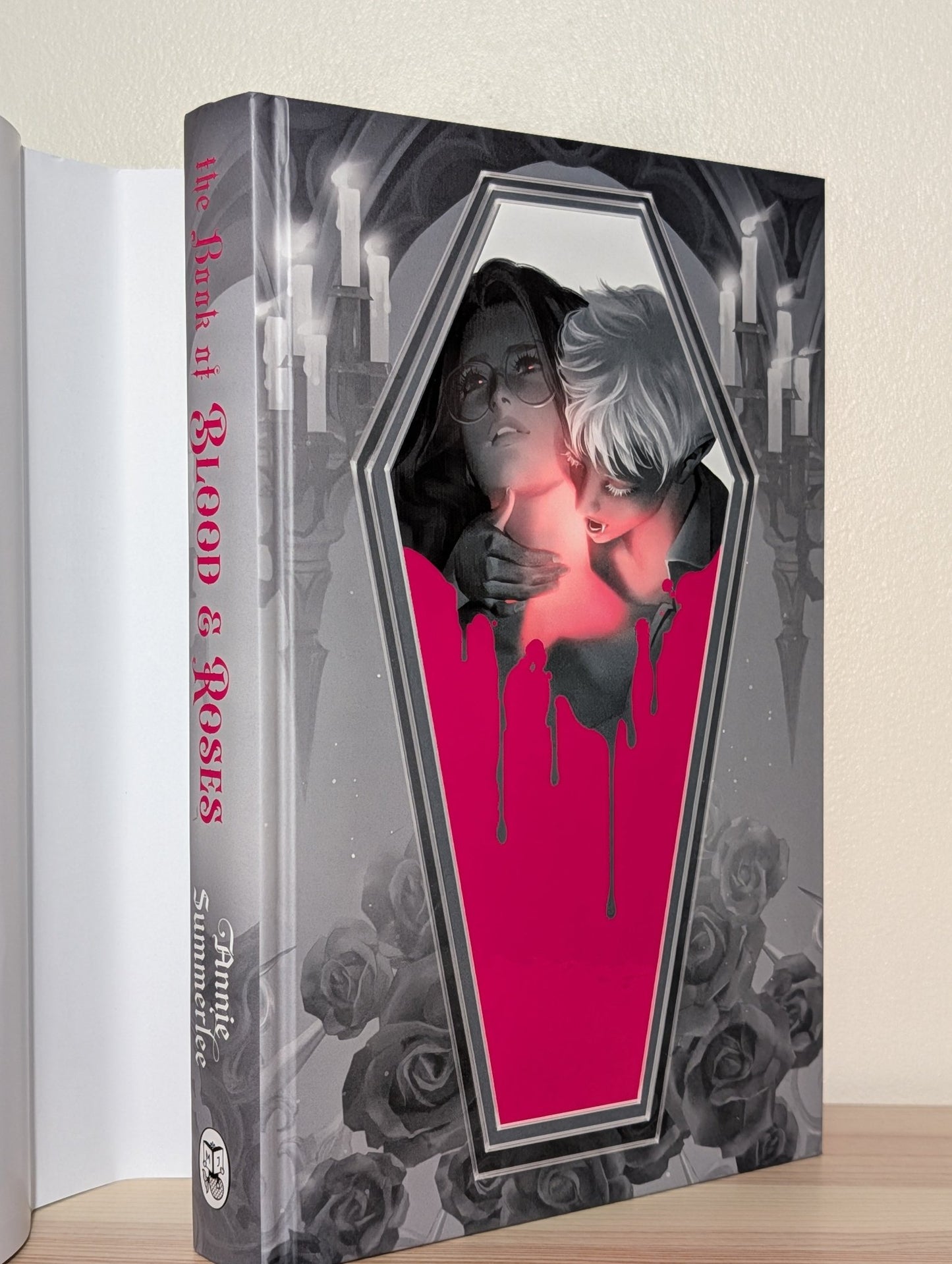 The Book of Blood and Roses by Annie Summerlee (Signed First Edition with sprayed edges) - Fialta Books