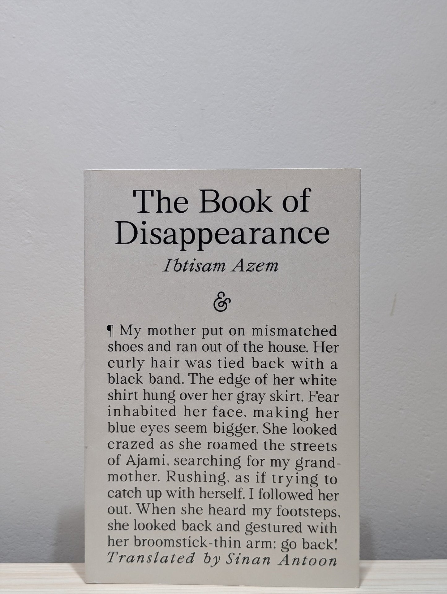 The Book of Disappearance by Ibtisam Azem (First Edition) - Fialta Books